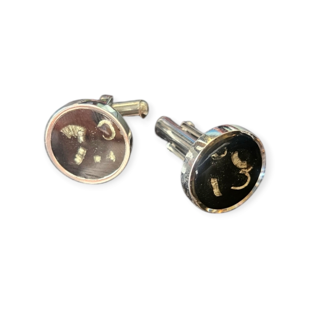 Shungite And Meteorite Cufflinks